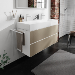 Szafka pod umywalkę wiszącą z 2 szufladami 1180/475, Biały Matowy Xevolos E HANSGROHE 54184390