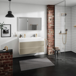 Szafka pod umywalkę wiszącą z 2 szufladami 1180/475, Piaskowy Beż Matowy Xevolos E HANSGROHE 54185390