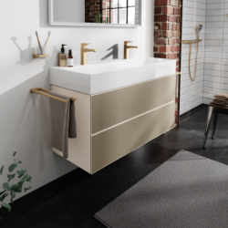 Szafka pod umywalkę wiszącą z 2 szufladami 1180/475, Piaskowy Beż Matowy Xevolos E HANSGROHE 54185390