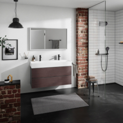 Szafka pod umywalkę wiszącą z 2 szufladami 1180/475, Szary Łupek Matowy Xevolos E HANSGROHE 54186730