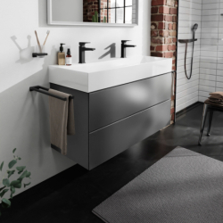 Szafka pod umywalkę wiszącą z 2 szufladami 1180/475, Szary Łupek Matowy Xevolos E HANSGROHE 54186770