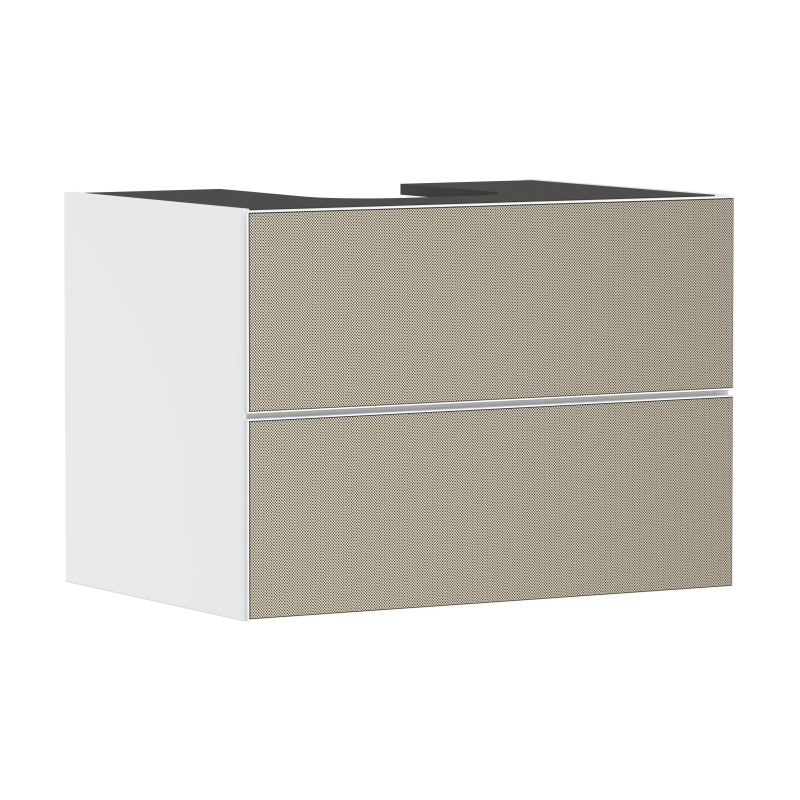 Szafka pod szlifowaną umywalkę wpuszczaną w blat/nablatową z 2 szufladami 780/550, Biały Matowy Xevolos E HANSGROHE 54187390