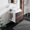 Szafka pod szlifowaną umywalkę wpuszczaną w blat/nablatową z 2 szufladami 780/550, Biały Matowy Xevolos E HANSGROHE 54187730