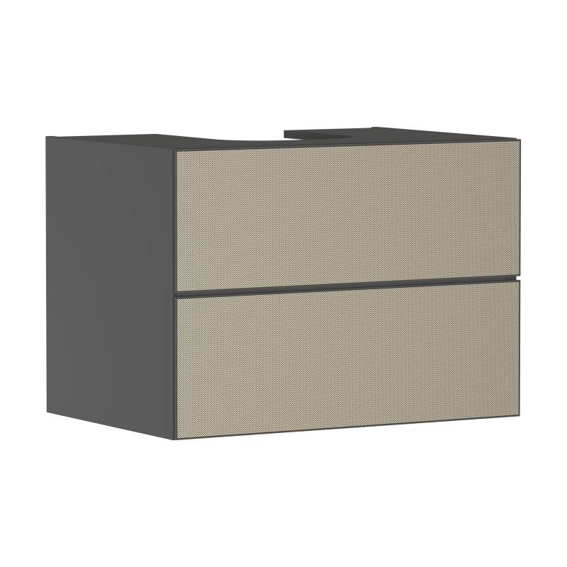 Szafka pod umywalkę wpuszczaną w blat/nablatową z 2 szufladami 780/550,Szary Łupek Matowy Xevolos E HANSGROHE 54189390