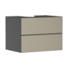 Szafka pod umywalkę wpuszczaną w blat/nablatową z 2 szufladami 780/550,Szary Łupek Matowy Xevolos E HANSGROHE 54189390