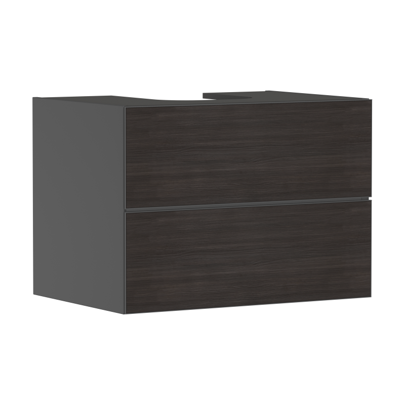 Szafka pod umywalkę wpuszczaną w blat/nablatową z 2 szufladami 780/550,Szary Łupek Matowy Xevolos E HANSGROHE 54189730