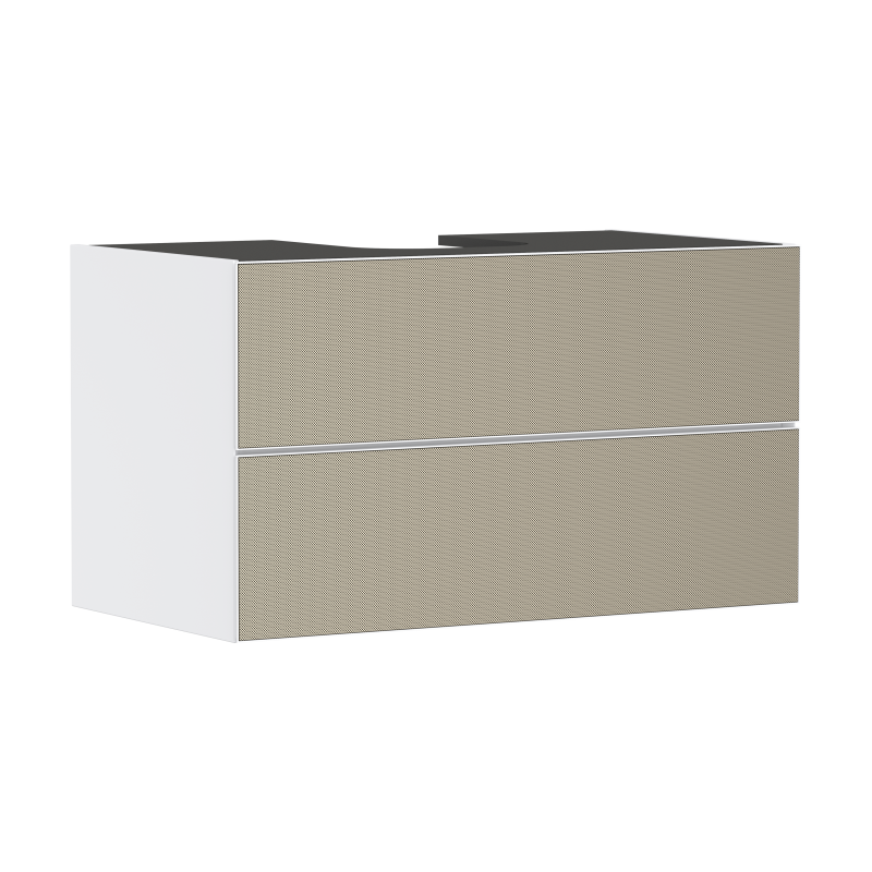 Szafka pod szlifowaną umywalkę wpuszczaną w blat/nablatową z 2 szufladami 980/550, Biały Matowy Xevolos E HANSGROHE 54190390