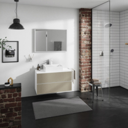 Szafka pod szlifowaną umywalkę wpuszczaną w blat/nablatową z 2 szufladami 980/550, Biały Matowy Xevolos E HANSGROHE 54190390