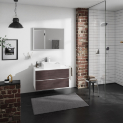 Szafka pod szlifowaną umywalkę wpuszczaną w blat/nablatową z 2 szufladami 980/550, Biały Matowy Xevolos E HANSGROHE 54190730