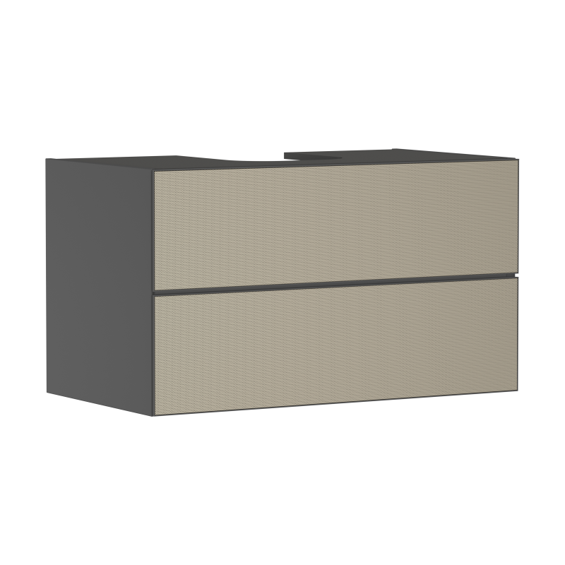 Szafka pod umywalkę wpuszczaną w blat/nablatową z 2 szufladami 980/550, Szary Łupek Matowy Xevolos E HANSGROHE 54192390
