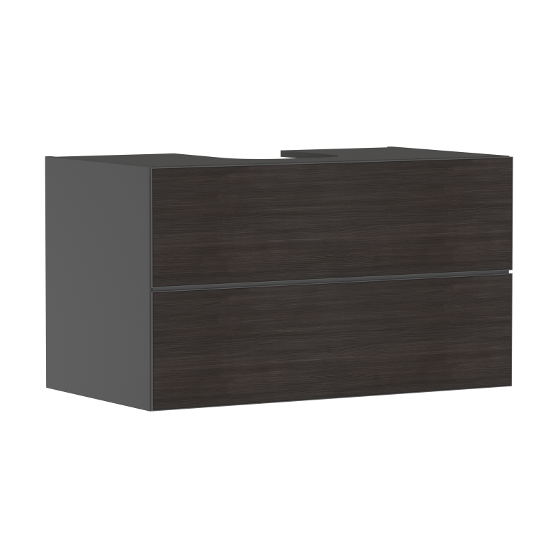 Szafka pod umywalkę wpuszczaną w blat/nablatową z 2 szufladami 980/550, Szary Łupek Matowy Xevolos E HANSGROHE 54192730