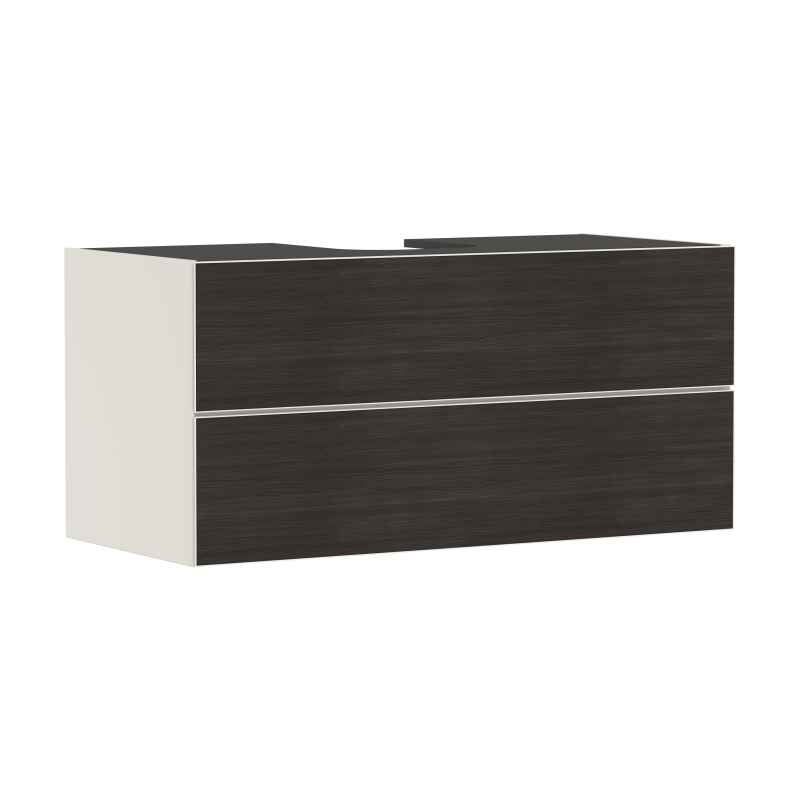 Szafka pod umywalkę wpuszczaną w blat /nablatowąz 2 szufladami 1180/550, Piaskowy Beż Matowy Xevolos E HANSGROHE 54194730