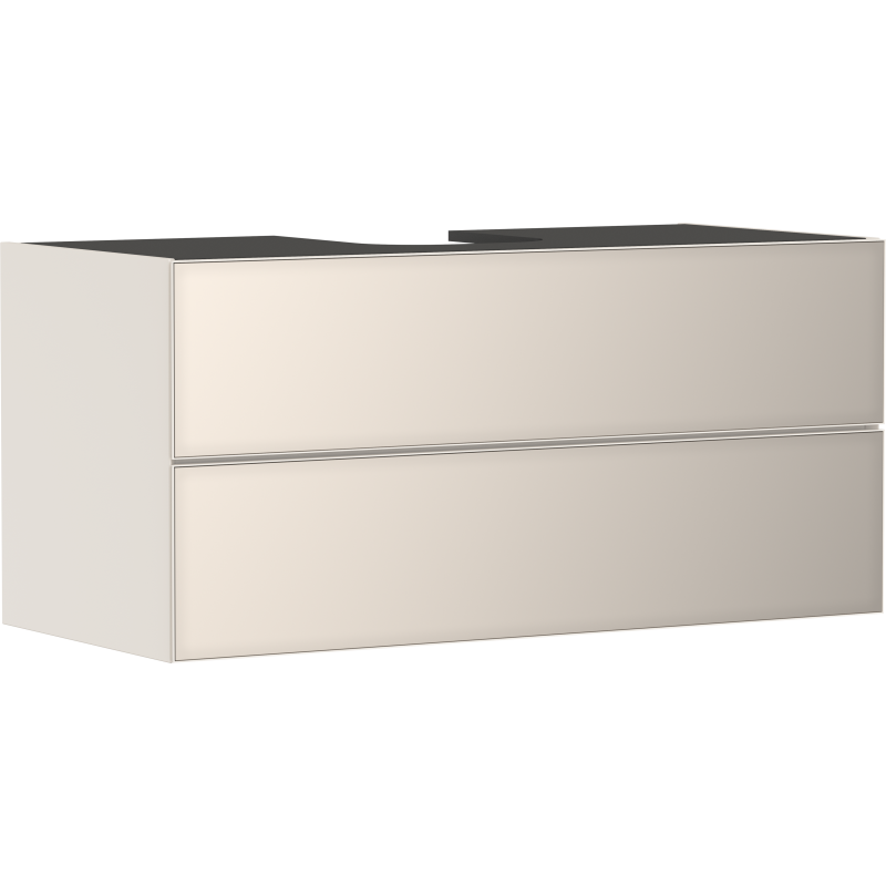 Szafka pod umywalkę wpuszczaną w blat /nablatowąz 2 szufladami 1180/550, Piaskowy Beż Matowy Xevolos E HANSGROHE 54194790