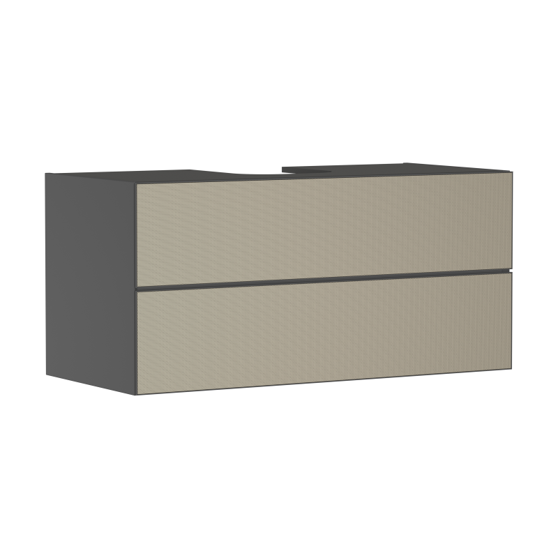 Szafka pod umywalkę wpuszczaną w blat/nablatową z 2 szufladami 1180/550, Szary Łupek Matowy Xevolos E HANSGROHE 54195390