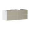 Szafka pod 2 szlifowane umywalki wpuszczane w blat/nablatowe z 4 szufladami 1370/550, Biały Matowy Xevolos E HANSGROHE 54196390