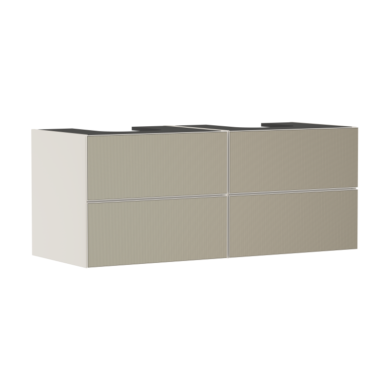 Szafka pod umywalki wpuszczane w blat/nablatowe z 4 szufladami 1370/550, Piaskowy Beż Matowy Xevolos E HANSGROHE 54197390