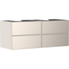 Szafka pod umywalki wpuszczane w blat/nablatowe z 4 szufladami 1370/550, Piaskowy Beż Matowy Xevolos E HANSGROHE 54197790