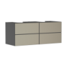 Szafka pod umywalki wpuszczane w blat/nablatowe z 4 szufladami 1370/550, Szary Łupek Matowy Xevolos E HANSGROHE 54198390
