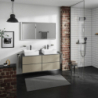 Szafka pod umywalki wpuszczane w blat/nablatowe z 4 szufladami 1370/550, Szary Łupek Matowy Xevolos E HANSGROHE 54198390