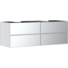 Szafka pod 2 szlifowane umywalki wpuszczane w blat/nablatowe z 4 szufladami 1570/550, Biały Matowy Xevolos E HANSGROHE 54199320