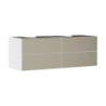 Szafka pod 2 szlifowane umywalki wpuszczane w blat/nablatowe z 4 szufladami 1570/550, Biały Matowy Xevolos E HANSGROHE 54199390