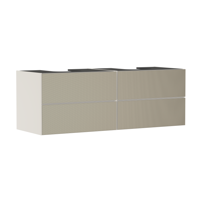 Szafka pod umywalki wpuszczane w blat/nablatowe z 4 szufladami 1570/550, Piaskowy Beż Matowy Xevolos E HANSGROHE 54200390