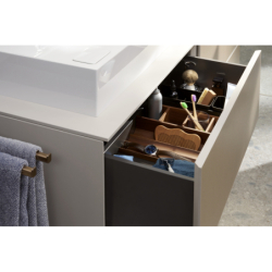 Szafka pod umywalki wpuszczane w blat/nablatowe z 4 szufladami 1570/550, Piaskowy Beż Matowy Xevolos E HANSGROHE 54200390