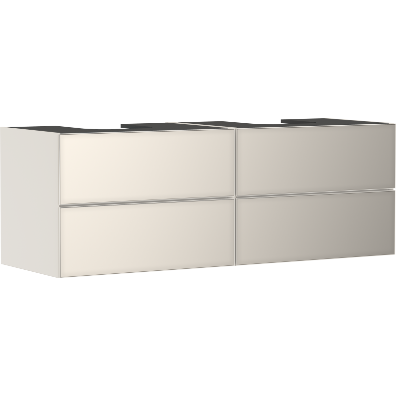 Szafka pod umywalki wpuszczane w blat/nablatowe z 4 szufladami 1570/550, Piaskowy Beż Matowy Xevolos E HANSGROHE 54200790