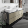 Szafka pod umywalki wpuszczane w blat/nablatowe z 4 szufladami 1570/550, Szary Łupek Matowy Xevolos E HANSGROHE 54201390
