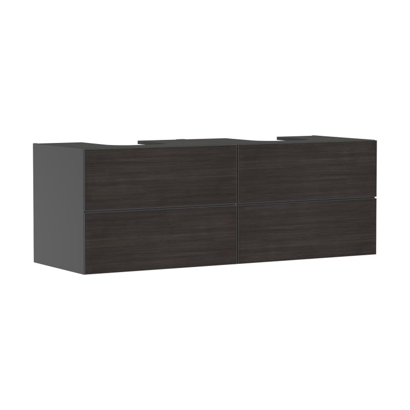 Szafka pod umywalki wpuszczane w blat/nablatowe z 4 szufladami 1570/550, Szary Łupek Matowy Xevolos E HANSGROHE 54201730