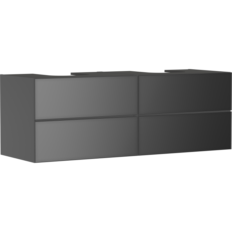 Szafka pod umywalki wpuszczane w blat/nablatowe z 4 szufladami 1570/550, Szary Łupek Matowy Xevolos E HANSGROHE 54201770