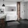 Blat 1370/550 z wycięciem po lewej stronie pod umywalkę wpuszczaną, szlifowaną Biały Matowy Xevolos E HANSGROHE 54205700