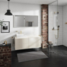 Blat 1370/550 z wycięciem po lewej stronie pod umywalkę wpuszczaną, szlifowaną Piaskowy Beż Matowy Xevolos E HANSGROHE 54205780