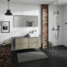 Blat 1370/550 z wycięciem po prawej stronie pod umywalkę wpuszczaną, szlifowaną Szary Łupek Matowy Xevolos E HANSGROHE 54206760