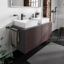 Blat 1370/550 z wycięciami pod 2 umywalki wpuszczane, szlifowaną Szary Łupek Matowy Xevolos E HANSGROHE 54207760