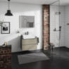Blat 780/550 z wycięciem na środku pod umywalkę wpuszczaną, szlifowaną Szary Łupek Matowy Xevolos E HANSGROHE 54208760