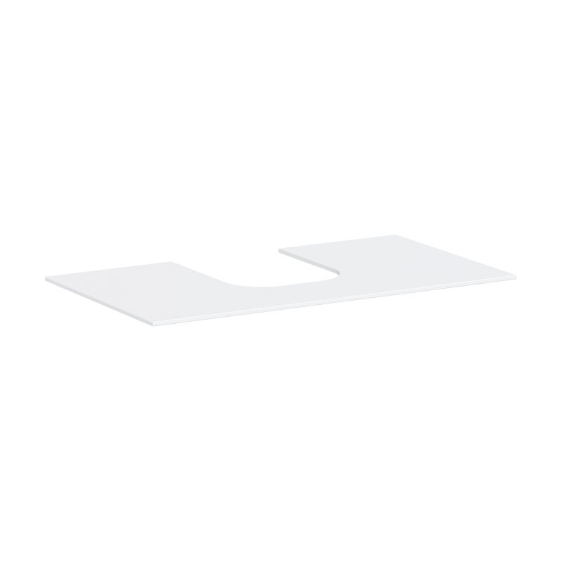 Blat 980/550 z wycięciem na środku pod umywalkę wpuszczaną, szlifowaną Biały Matowy Xevolos E HANSGROHE 54209700