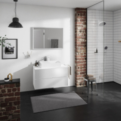 Blat 980/550 z wycięciem na środku pod umywalkę wpuszczaną, szlifowaną Biały Matowy Xevolos E HANSGROHE 54209700