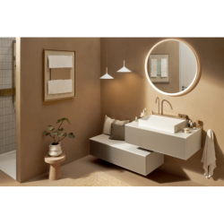Blat 980/550 z wycięciem na środku pod umywalkę wpuszczaną, szlifowaną Piaskowy Beż Matowy Xevolos E HANSGROHE 54209780