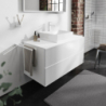 Blat 1180/550 z wycięciem na środku pod umywalkę wpuszczaną, szlifowaną Biały Matowy Xevolos E HANSGROHE 54210700