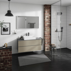 Blat 1180/550 z wycięciem na środku pod umywalkę wpuszczaną, szlifowaną Szary Łupek Matowy Xevolos E HANSGROHE 54210760