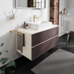 Blat 1180/550 z wycięciem na środku pod umywalkę wpuszczaną, szlifowaną Piaskowy Beż Matowy Xevolos E HANSGROHE 54210780