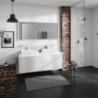 Blat 1570/550 z wycięciami pod 2 umywalki wpuszczane, szlifowaną Biały Matowy Xevolos E HANSGROHE 54211700