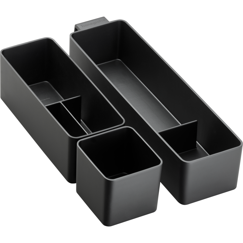 Zestaw pojemników podstawowych 100/345 Czarny Matowy IntraStoris HANSGROHE 54224670