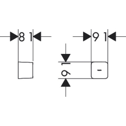 Mały pojemnik podstawowy 90/90 Czarny Matowy IntraStoris HANSGROHE 54225670