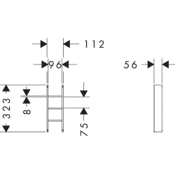 Organizer do szuflady 115/320 Ciemny Orzech IntraStoris HANSGROHE 54227630