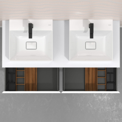 Zestaw organizerów 320 do szafek pod umywalkę 580/475 i 1370/550 Ciemny Orzech IntraStoris HANSGROHE 54231630