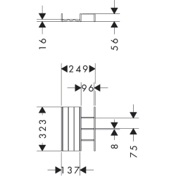 Zestaw organizerów 320 do szafek pod umywalkę 580/475 i 1370/550 Ciemny Orzech IntraStoris HANSGROHE 54231630