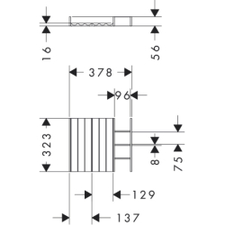 Zestaw organizerów 320 do szafek pod umywalkę 780/475, 780/550 i 1570/550 Ciemny Orzech IntraStoris HANSGROHE 54232630