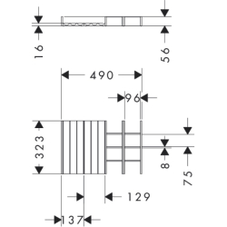 Zestaw organizerów 320 do szafek pod umywalkę 980/475 i 980/550 Ciemny Orzech IntraStoris HANSGROHE 54233630